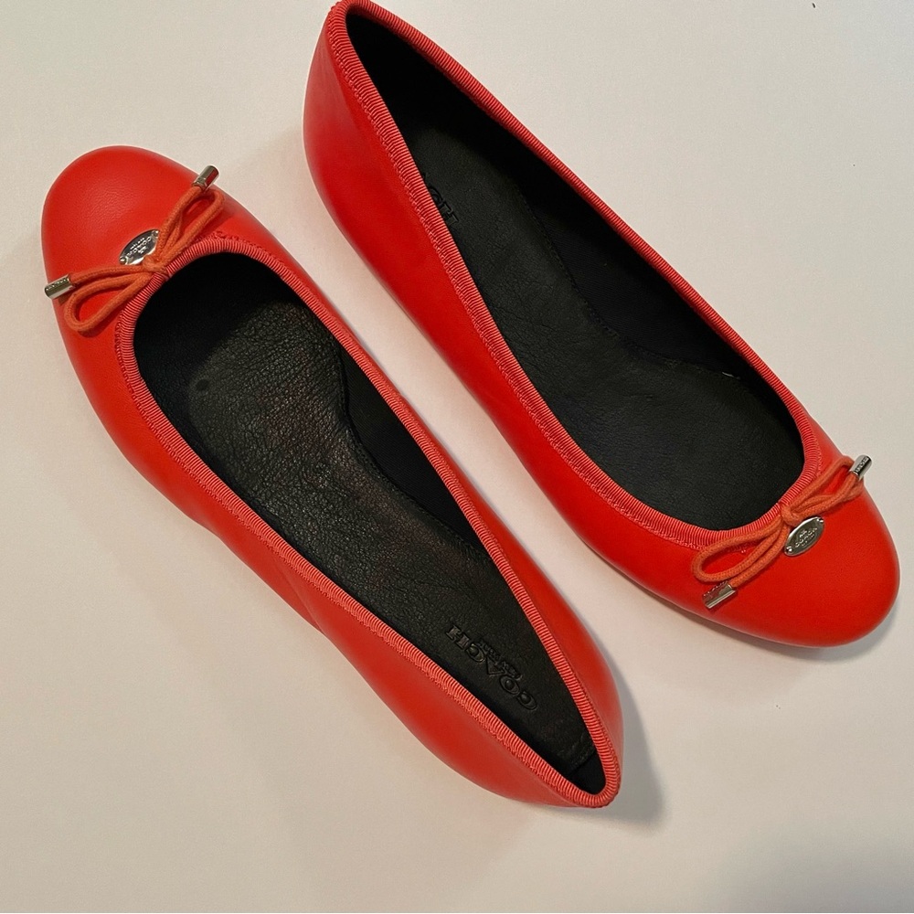 Orange Coach Ballet Flats:Sz 9*New